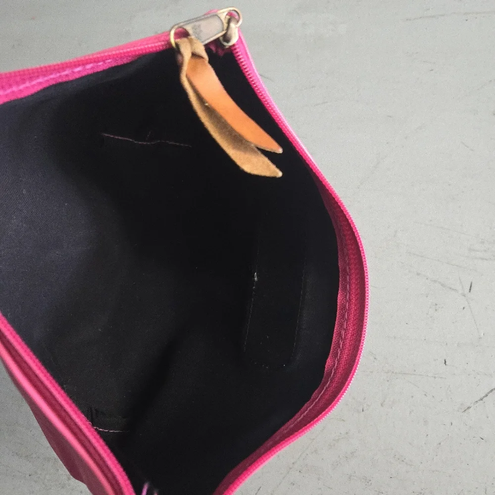 Jon Hart Design Large Travel Kit Pink Coated Canvas Toiletry Makeup Bag 
